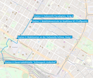 Route und Stationen